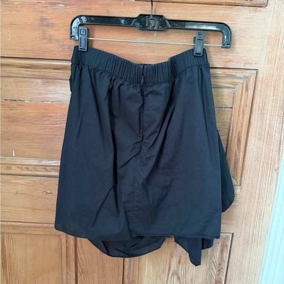 RHODE Black Hannah ruched cotton mini skirt LG - Picture 7 of 9